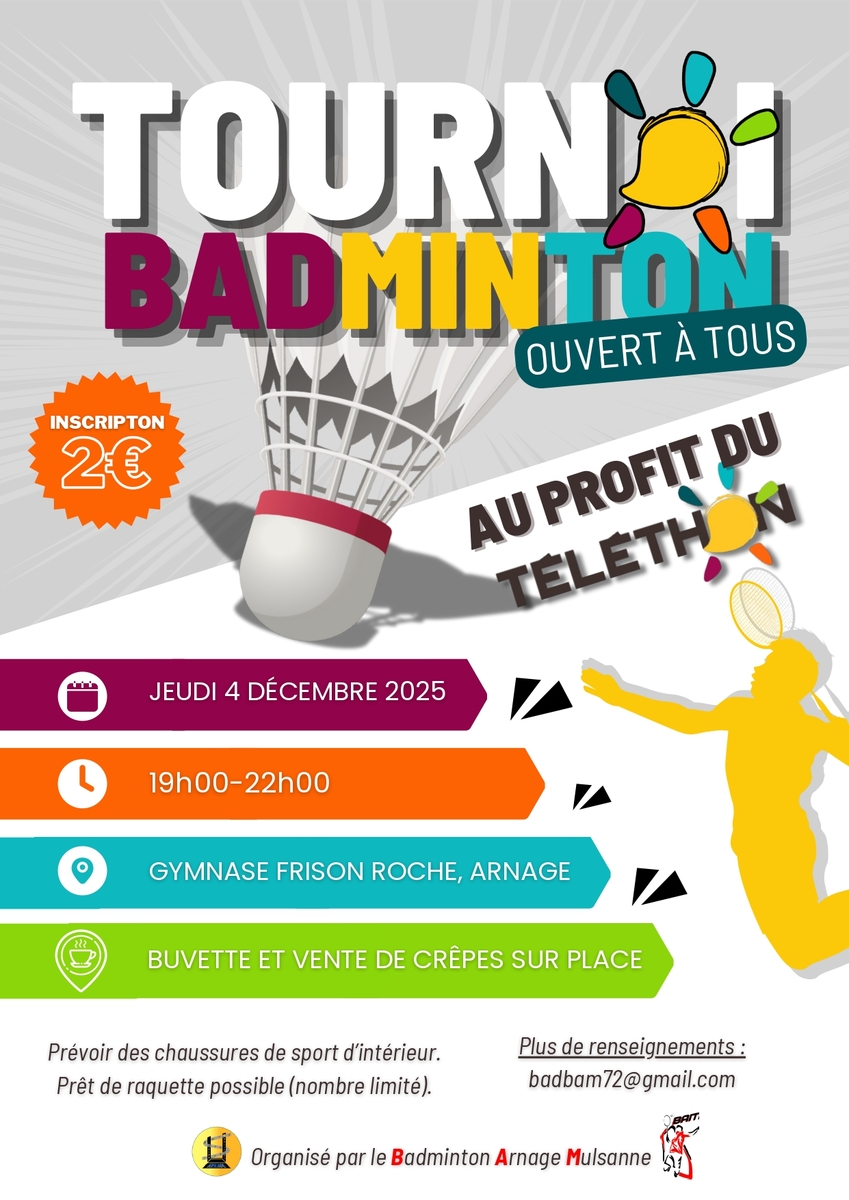 Tournoi ouvert à tous Spécial TÉLÉTHON