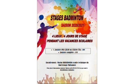 Stages Jeunes Toussaint 2020